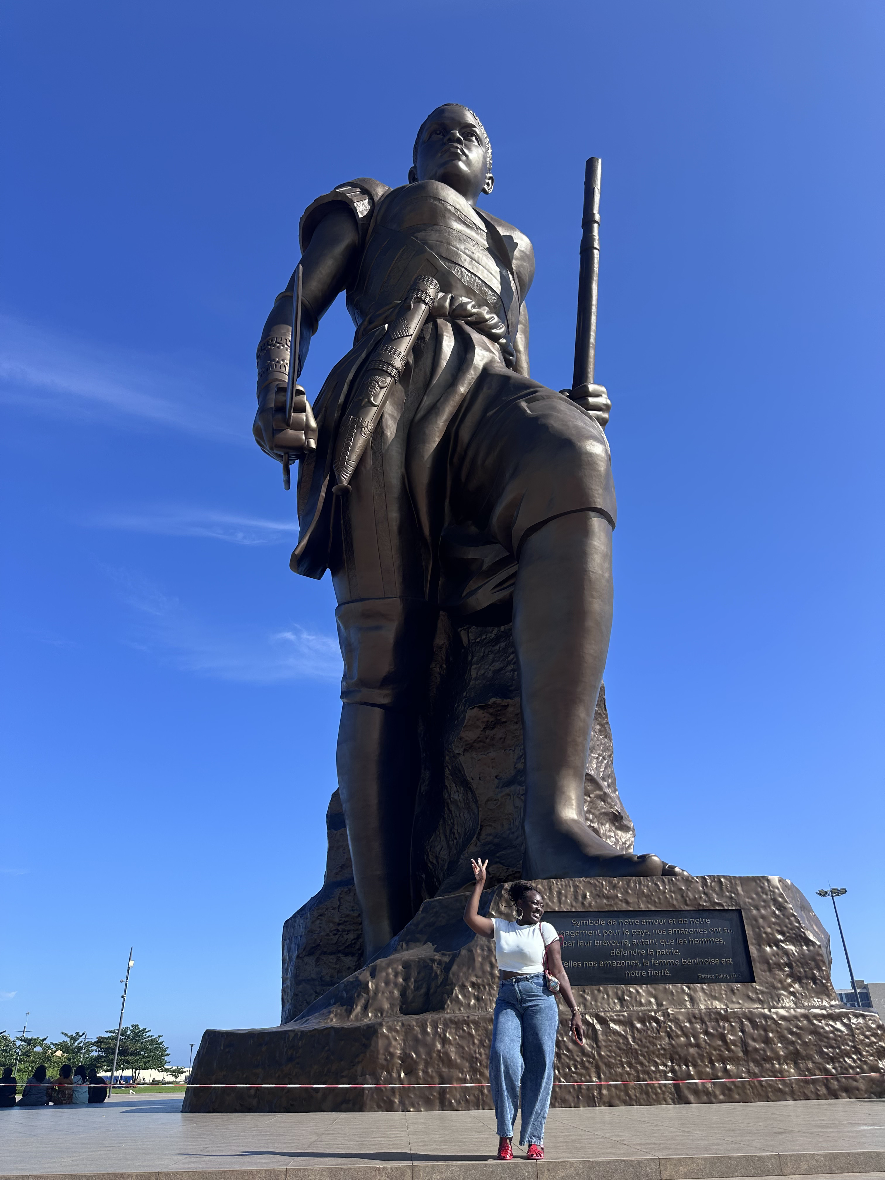 Amazon monument photographed in Cotonou